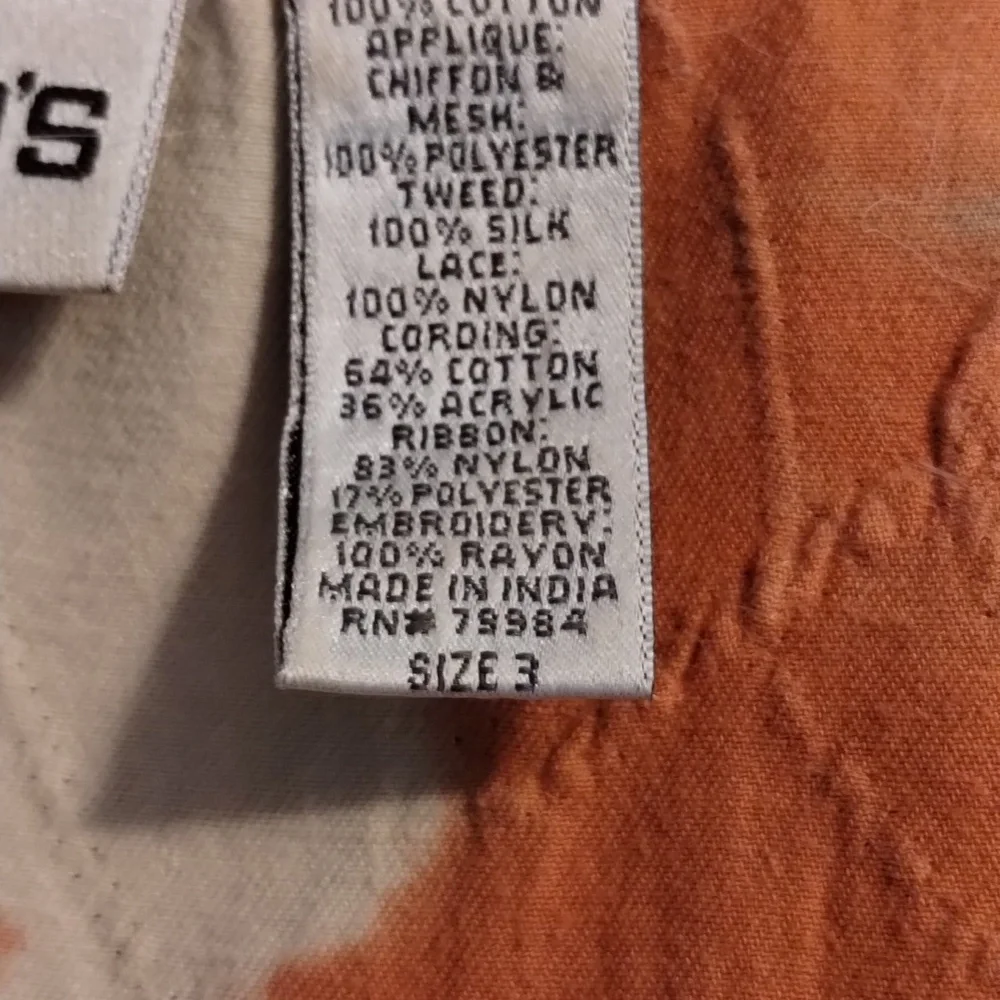 Chico's mandarin button front tapestry patchwork cotton loose fitting jacket top - Picture 9 of 10